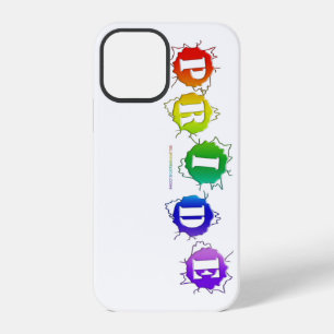 SlipperyJoe's rainbow coloured pride sign bursts w iPhone 12 Pro Case