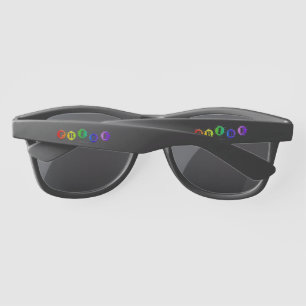 SlipperyJoe's rainbow coloured pride sign bursts w Sunglasses