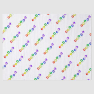 SlipperyJoe's rainbow coloured pride sign word thr Tissue Paper