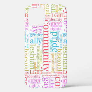 SlipperyJoe's rainbow community words colourful id iPhone 12 Pro Case