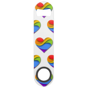SlipperyJoe's rainbow layered heart shape red oran