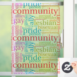 SlipperyJoe's rainbow LGBTQ+ community word cloud 