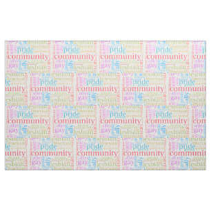 SlipperyJoe's rainbow LGBTQ+ community word cloud  Fabric