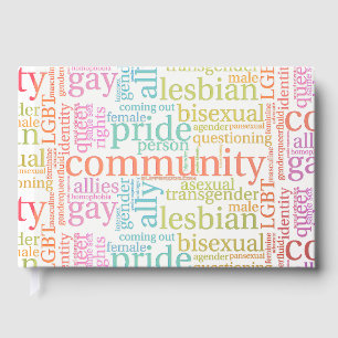 SlipperyJoe's rainbow LGBTQ+ community word cloud Guest Book