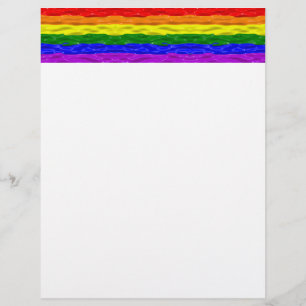 SlipperyJoe's rainbow pride colours glossy liquid Custom Letterhead