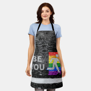 SlipperyJoe's rainbow pride colours panel urban st Apron
