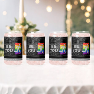 SlipperyJoe's rainbow pride colours panel urban st Can Glass
