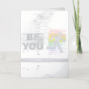 SlipperyJoe's rainbow pride colours panel urban st Foil Greeting Card