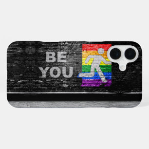 SlipperyJoe's rainbow pride colours panel urban st iPhone 16 Plus Case