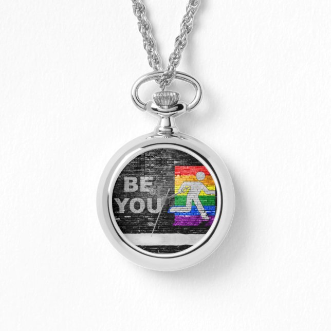 SlipperyJoe's rainbow pride colours panel urban st Watch (Front)