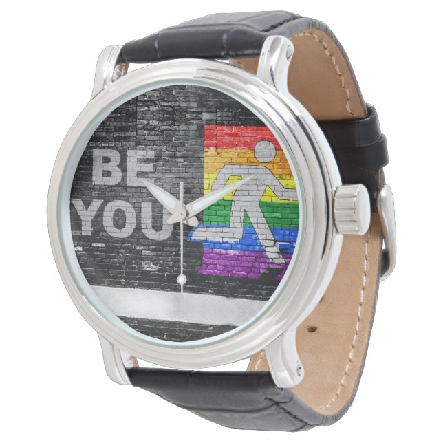 SlipperyJoe's rainbow pride colours panel urban st Watch (Angled)