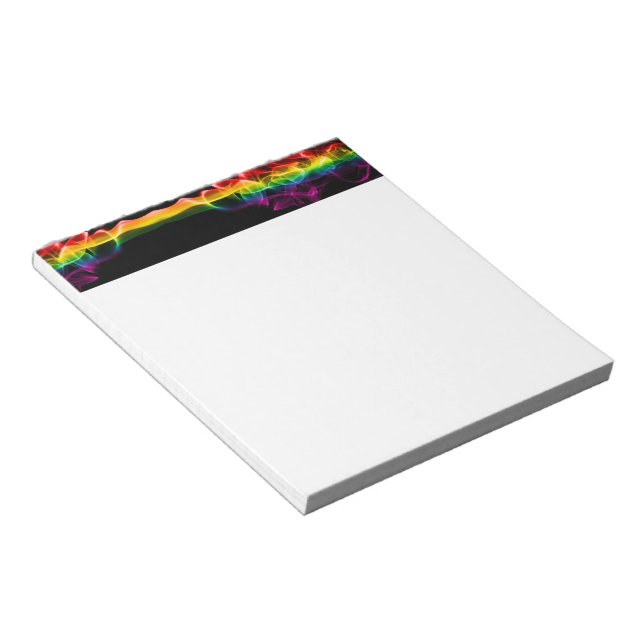 SlipperyJoe's Rainbow smoke vapor ripple rainbow c Notepad (Angled)