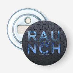 SlipperyJoe's raunch metallic large blue letters d Bottle Opener