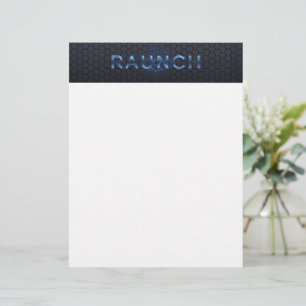 SlipperyJoe's raunch metallic large blue letters d Custom Letterhead