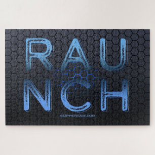 SlipperyJoe's raunch metallic large blue letters d Jigsaw Puzzle
