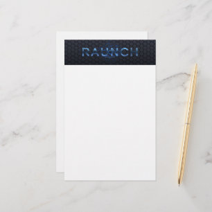 SlipperyJoe's raunch metallic large blue letters d Stationery