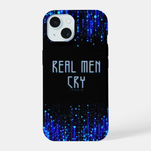 SlipperyJoe's real men cry tears emotions digital iPhone 15 Case