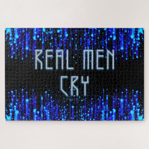 SlipperyJoe's real men cry tears emotions digital  Jigsaw Puzzle