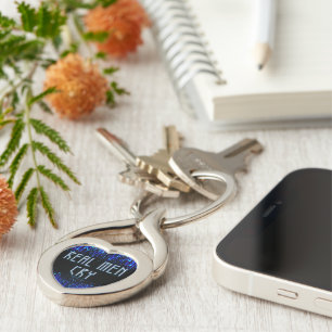 SlipperyJoe's real men cry tears emotions digital Key Ring