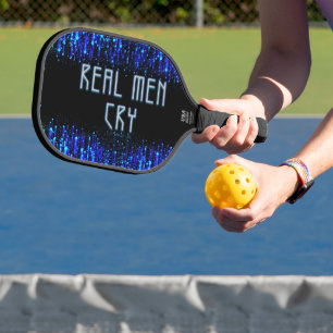 SlipperyJoe's real men cry tears emotions digital  Pickleball Paddle
