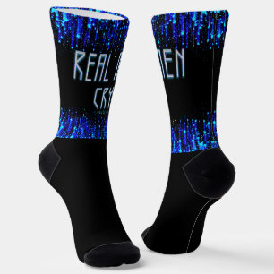 SlipperyJoe's real men cry tears emotions digital  Socks