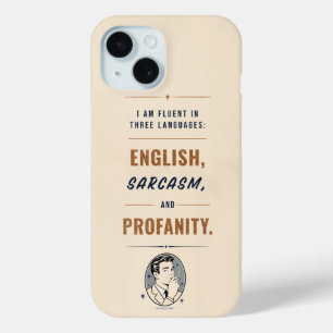SlipperyJoe's retro inspired illustration sharply iPhone 15 Case