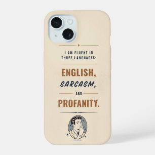SlipperyJoe's retro inspired illustration sharply iPhone 15 Case