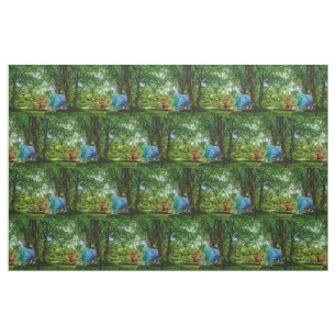 SlipperyJoe's rhinoceros lush tropical setting pri Fabric
