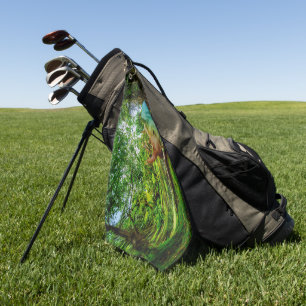 SlipperyJoe's rhinoceros lush tropical setting pri Golf Towel