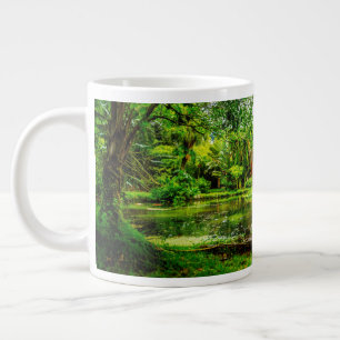 SlipperyJoe's rhinoceros lush tropical setting pri Large Coffee Mug