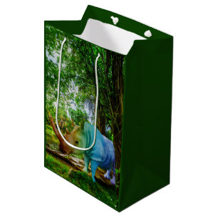 SlipperyJoe's rhinoceros lush tropical setting pri Medium Gift Bag