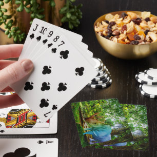 SlipperyJoe's rhinoceros lush tropical setting pri Playing Cards
