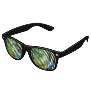 SlipperyJoe's rhinoceros lush tropical setting pri Retro Sunglasses