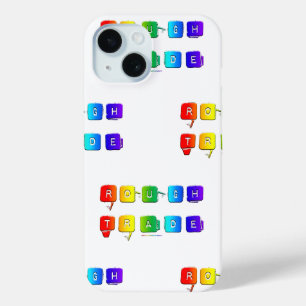 SlipperyJoe's rough trade queer pop typography sla iPhone 15 Case