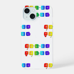 SlipperyJoe's rough trade queer pop typography sla iPhone 15 Case