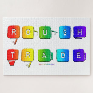 SlipperyJoe's rough trade queer pop typography sla Jigsaw Puzzle