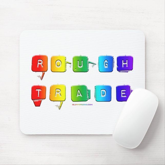 SlipperyJoe's rough trade queer pop typography sla Mouse Pad (With Mouse)