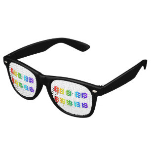 SlipperyJoe's rough trade queer pop typography sla Retro Sunglasses