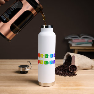 SlipperyJoe's rough trade queer pop typography sla Water Bottle