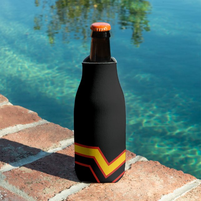 SlipperyJoe's rubber pride flag arrows chevrons st Bottle Cooler (In Situ Pool)