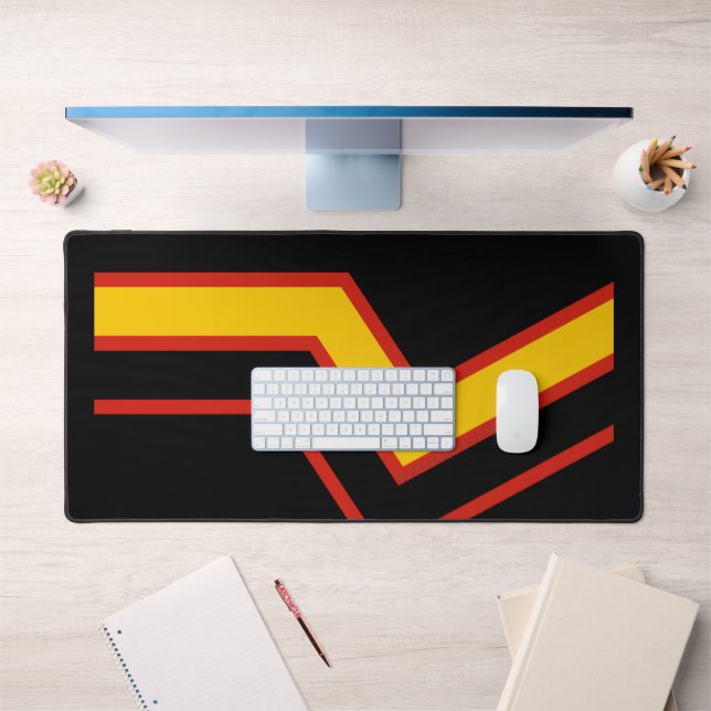 SlipperyJoe's rubber pride flag arrows chevrons st Desk Mat (Office 1)