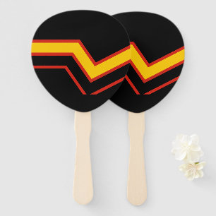 SlipperyJoe's rubber pride flag arrows chevrons st Hand Fan