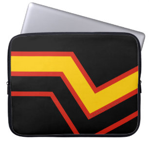 SlipperyJoe's rubber pride flag arrows chevrons st Laptop Sleeve