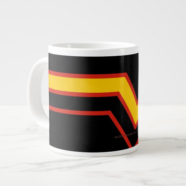 SlipperyJoe's rubber pride flag arrows chevrons st Large Coffee Mug (Front Left)