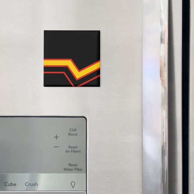 SlipperyJoe's rubber pride flag arrows chevrons st Magnet (In Situ (Fridge))