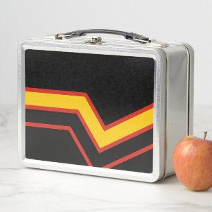 SlipperyJoe's rubber pride flag arrows chevrons st Metal Lunch Box