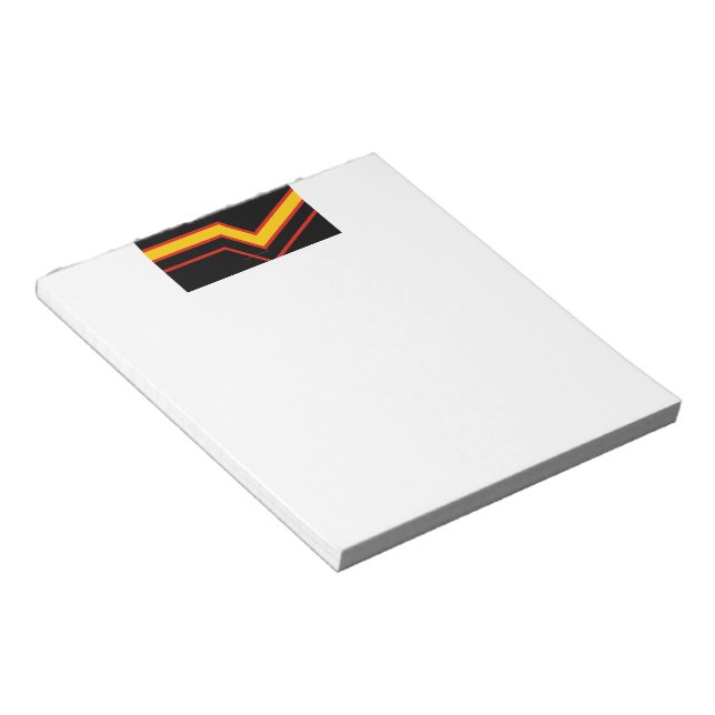 SlipperyJoe's rubber pride flag arrows chevrons st Notepad (Angled)