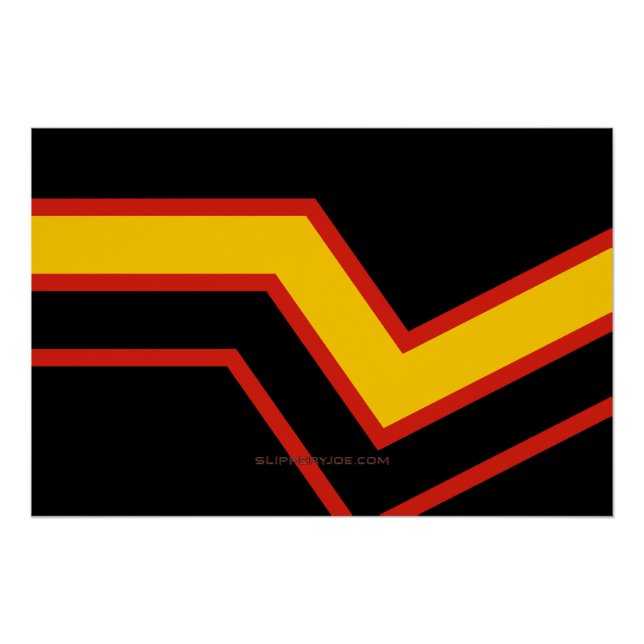 SlipperyJoe's rubber pride flag arrows chevrons st Poster (Front)