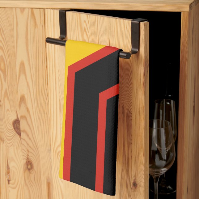 SlipperyJoe's rubber pride flag arrows chevrons st Tea Towel (Thirds Fold)