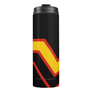 SlipperyJoe's rubber pride flag arrows chevrons st Thermal Tumbler
